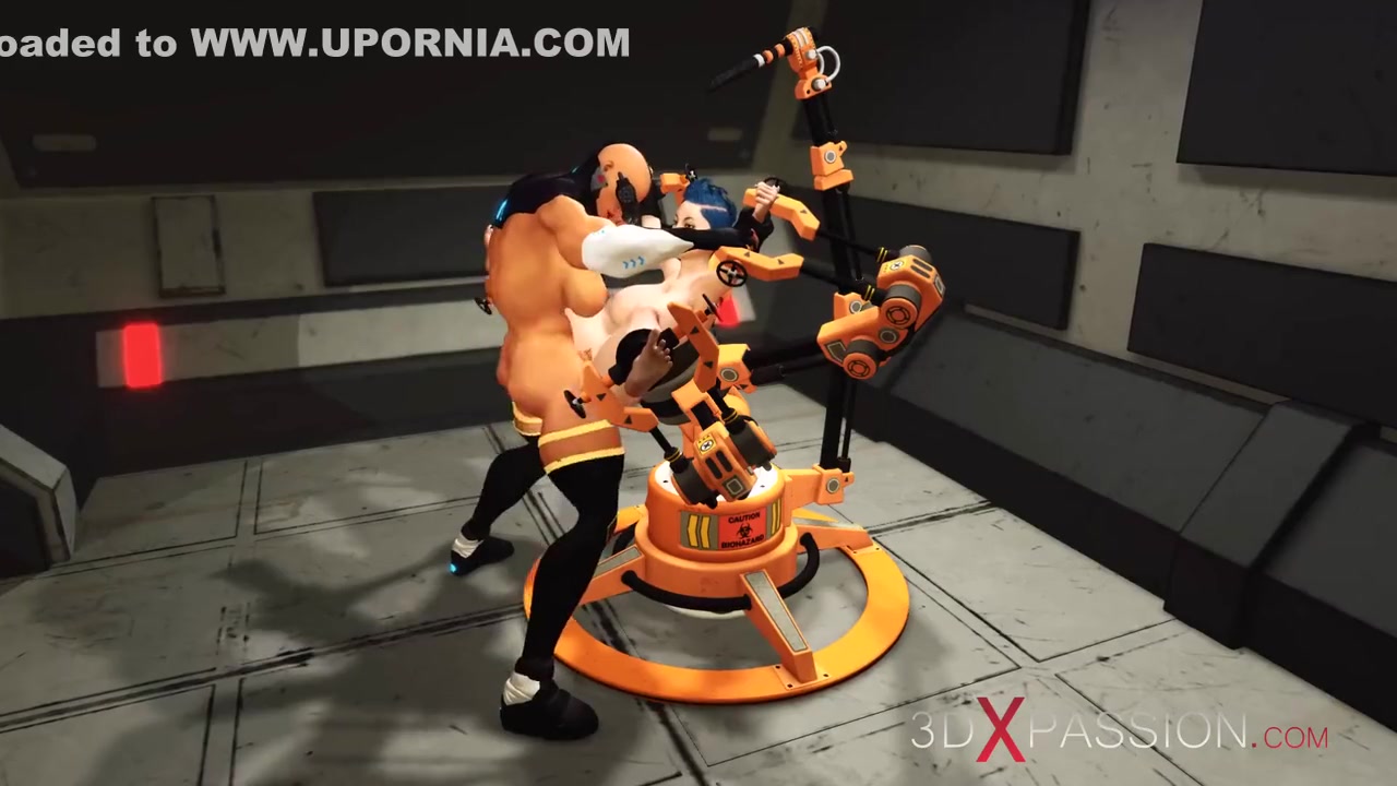 Cyber Fuck Machine In Action! Sexy Shemale Plays With Super Busty Chick