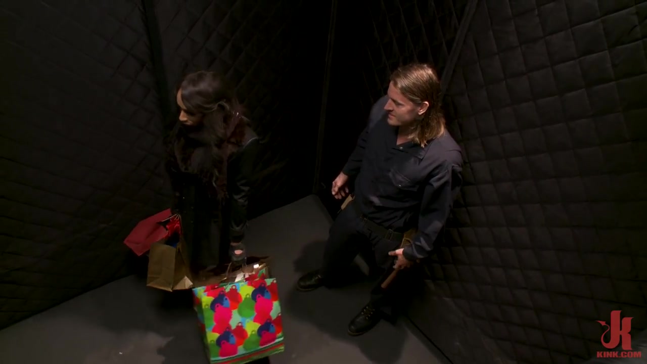 Hot Huge Cock Sex In An Elevator On Christmas With Honey Foxxx And Kip Johnson