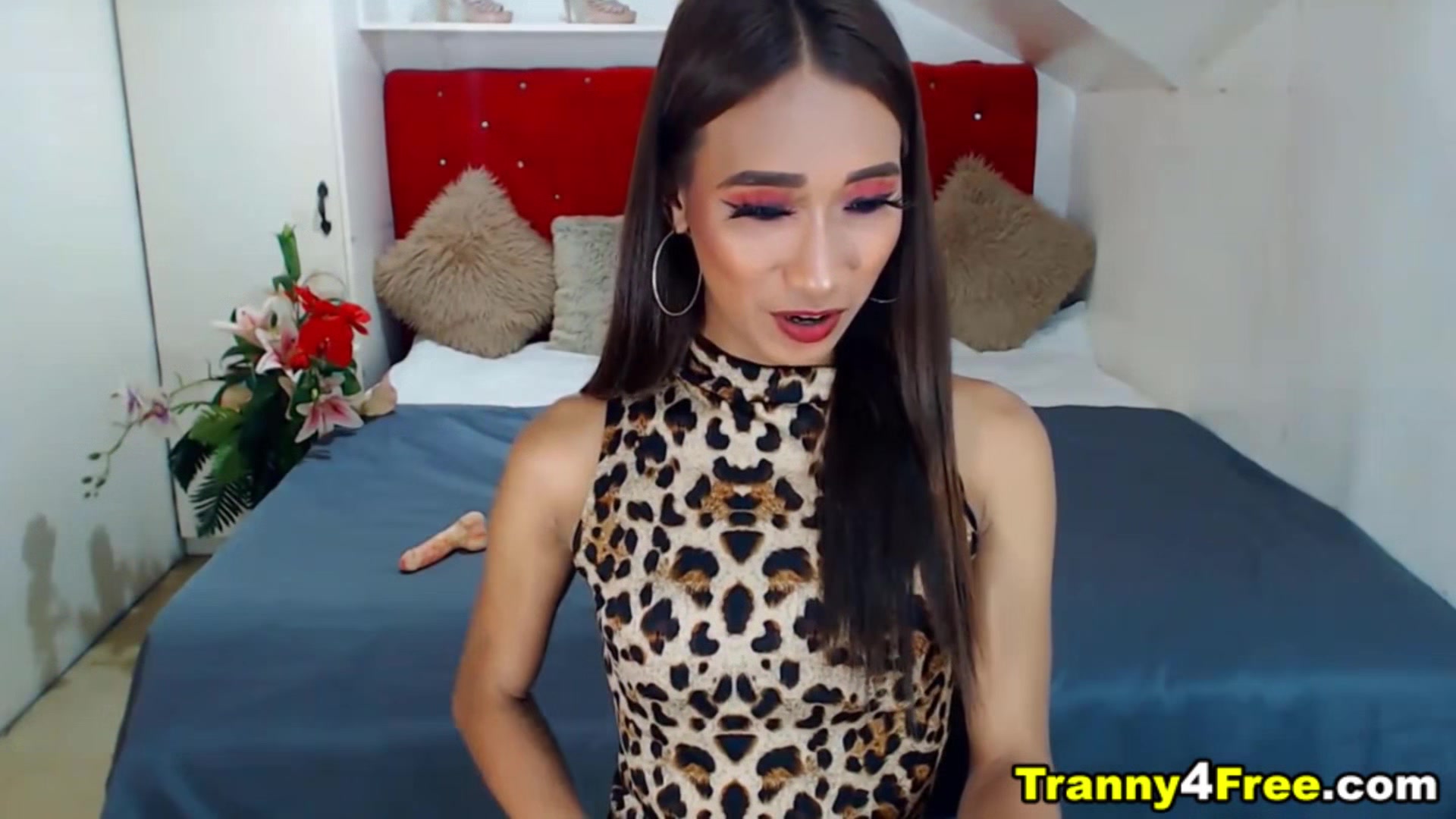 Tranny Chick Strips Naked