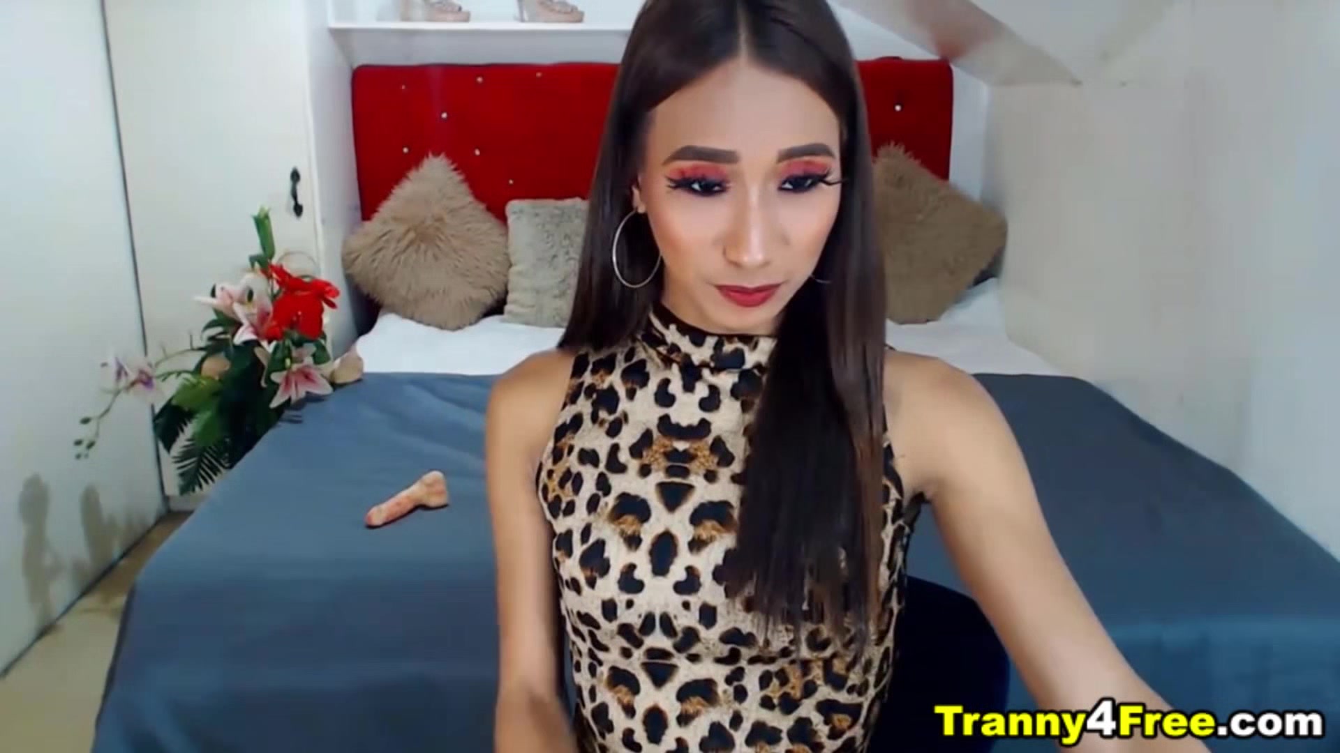 Tranny Chick Strips Naked