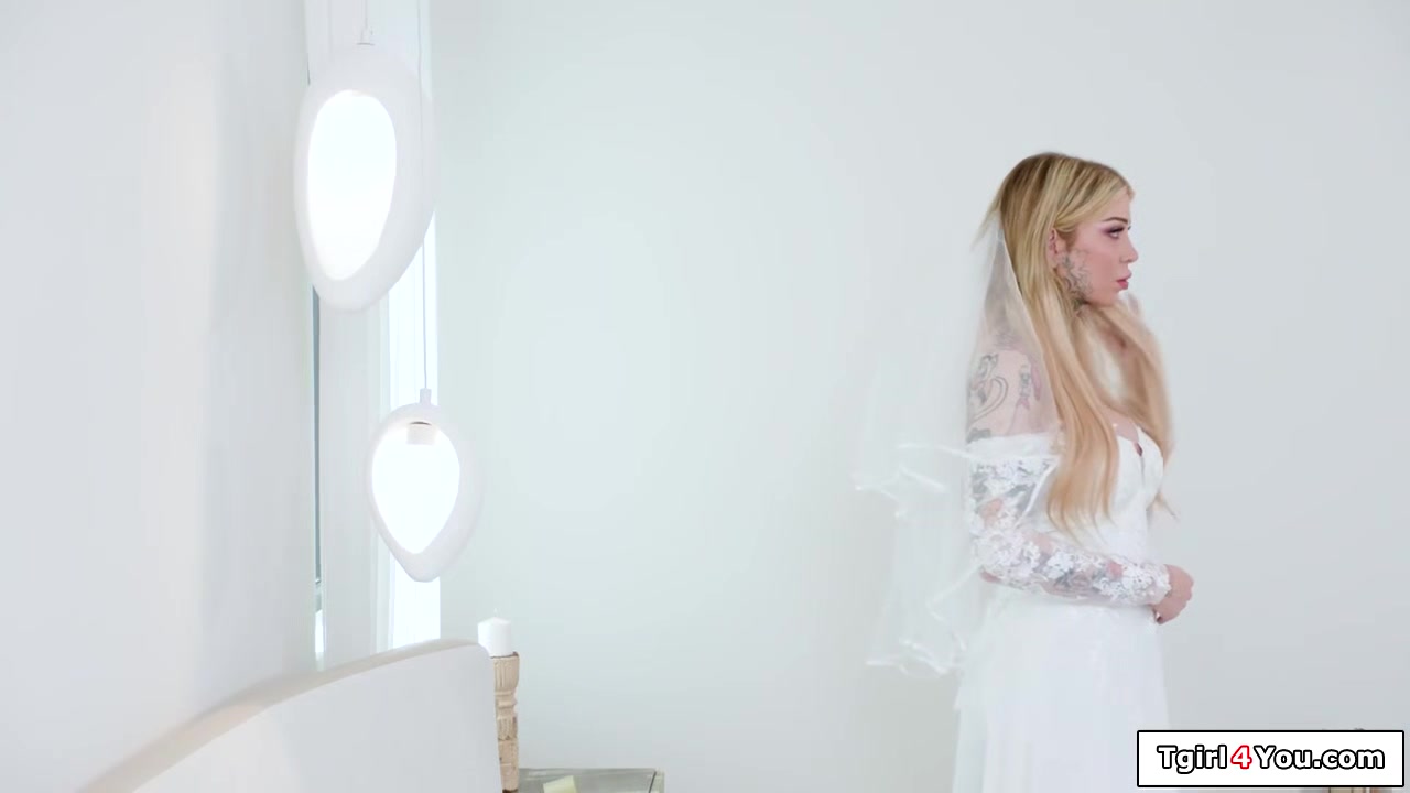 Tgirl bride Gracie Jane anal ride besties bbc on her wedding