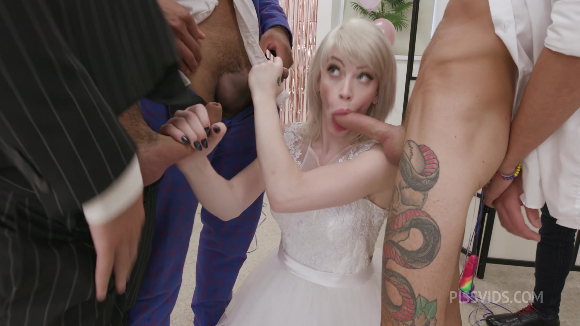 Slammed brides Goes Wet with TAP, Izzy Wilde 7on1 ATM DAP, Wrecked Ass, ButtRose, Pee Drink, Shower, Cum in Mouth, Swallow BTG116 - PissVids