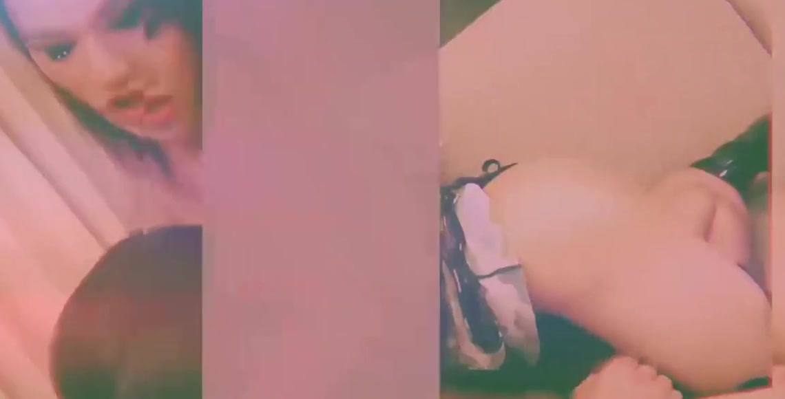 teen 18+ Ladyboy in Colorful Bikini Strokes her Huge Dick t