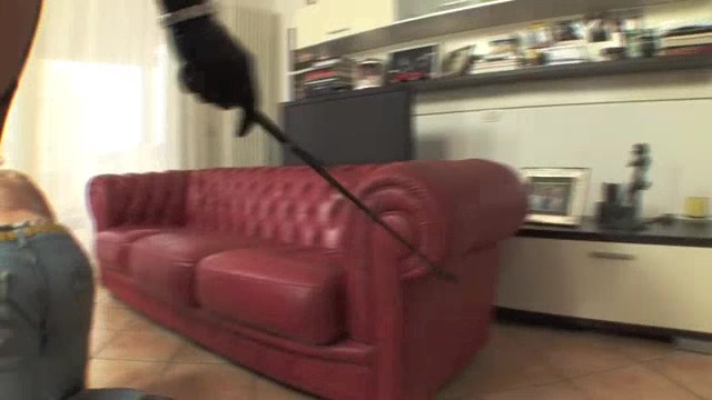 Bianca dominates the slave with her cock - Pinko TGirls