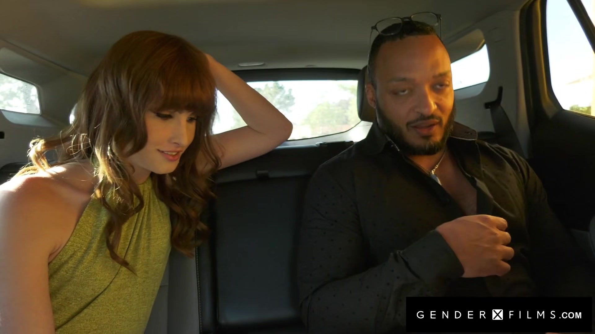 Latina Trans Taxi Driver Rides Hot Passengers