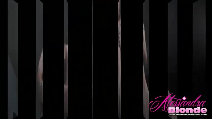 HORNY TS Alessandra Blonde Stroking her Juicy Cock