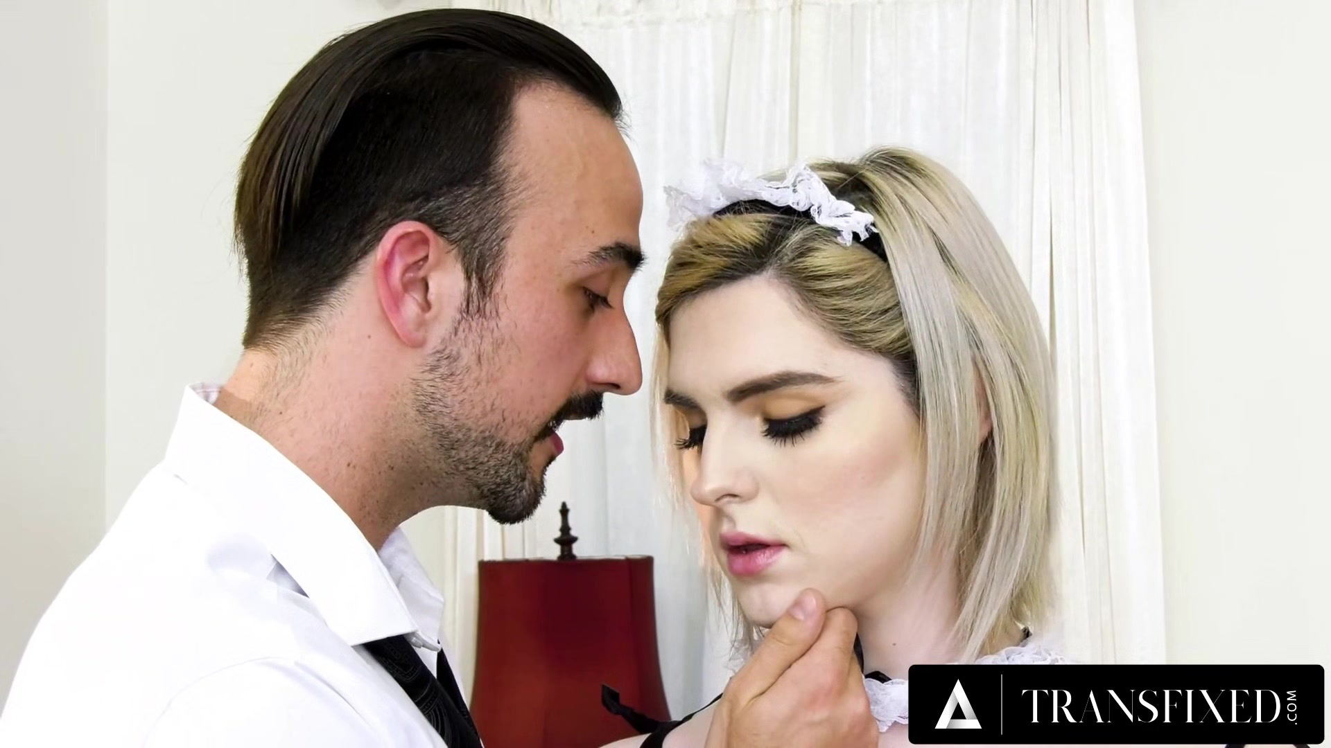 TRANSFIXED - Petite Maid Jean Hollywood Can't Resist Sucking Her Married Employer's Throbbing Dick!