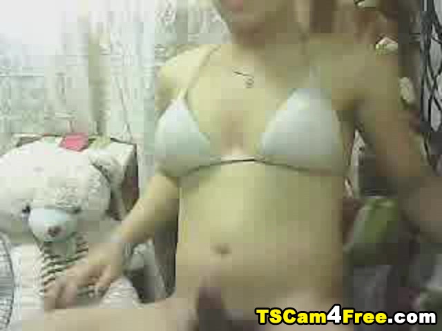 Tranny Swallows Cum