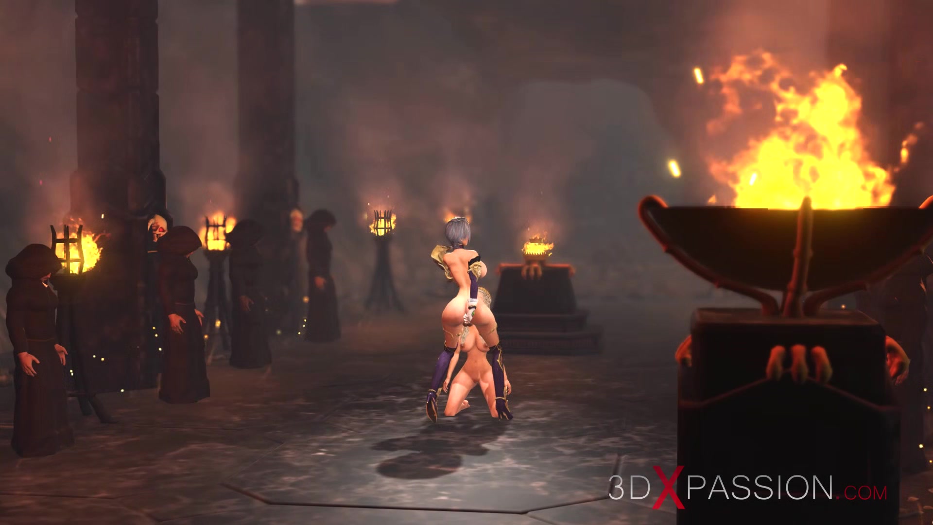 A Legal-age princess gets fucked by ***shemale in the dark dungeon