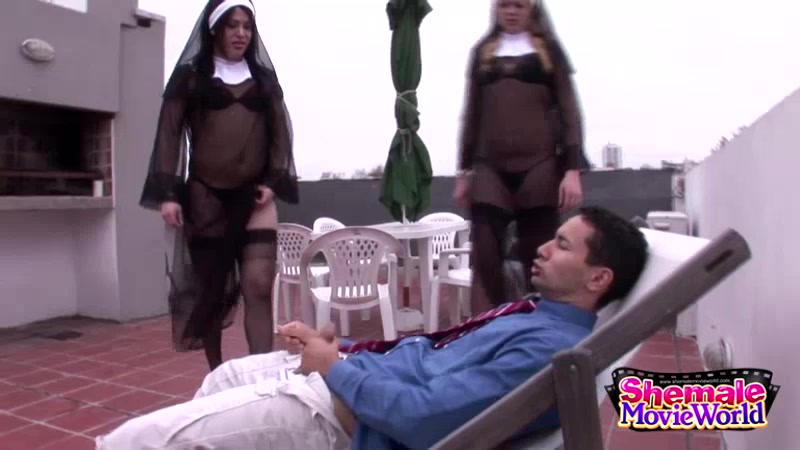 Tranny Nuns On The Prowl - ShemaleSexHD