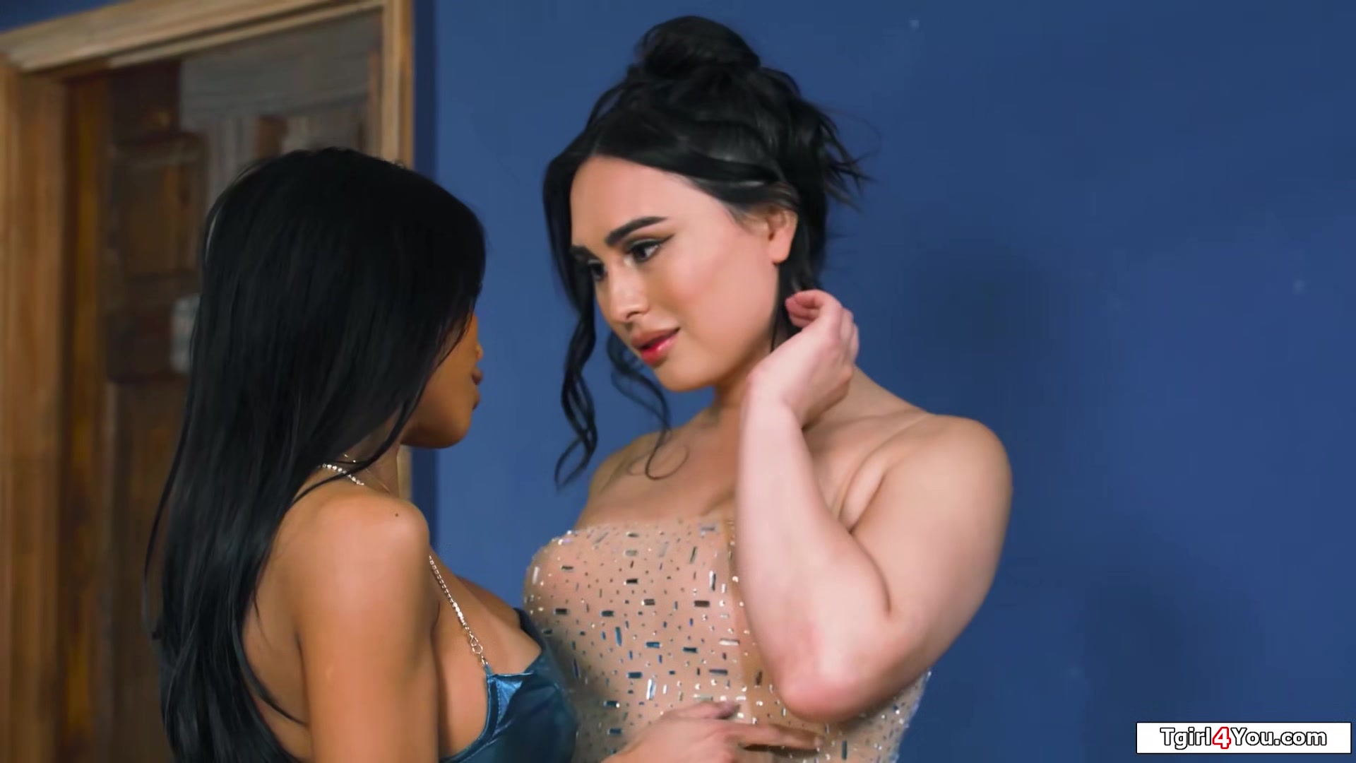 Asian shemale roommate Ember Fiera is too sexy to not fuck