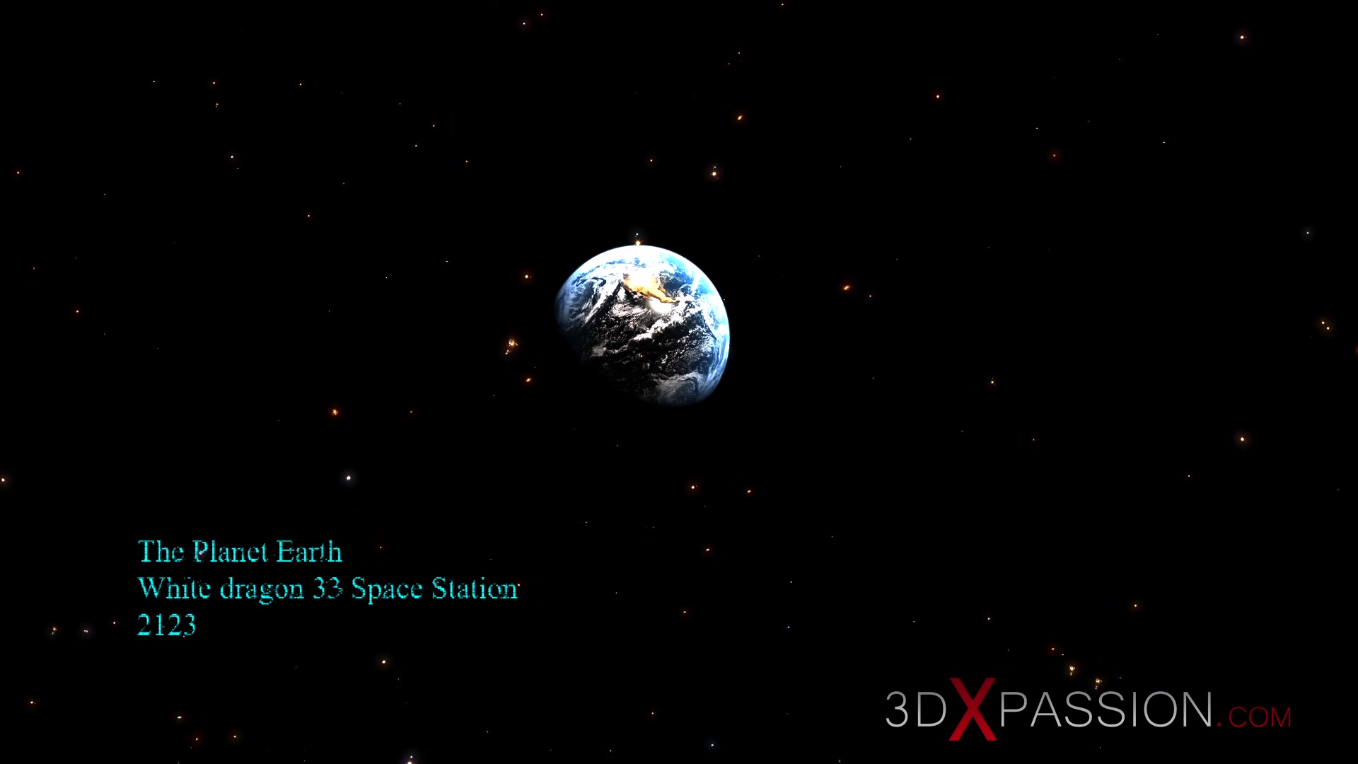 Orbit - a sex journey around Earth. 3d dickgirl plays with a cute teen 18+
