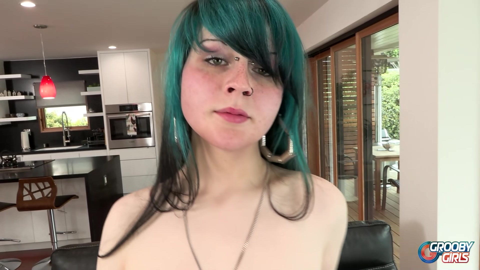 GROOBYGIRLS - Susie Agnew In The Living Room Masturbation