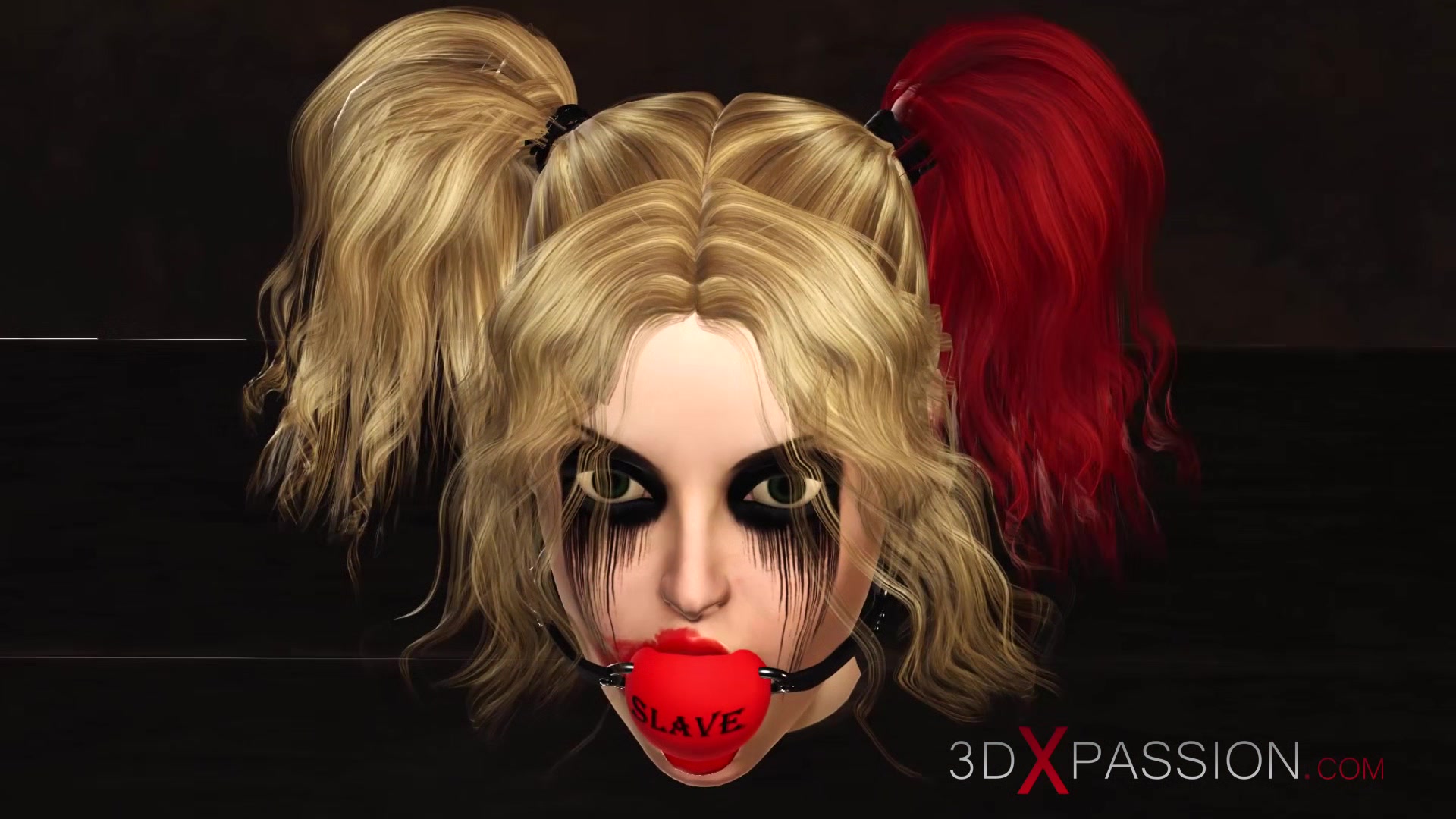 Hardcore dickgirl bangs hard a sexy Harley Quinn in the basement
