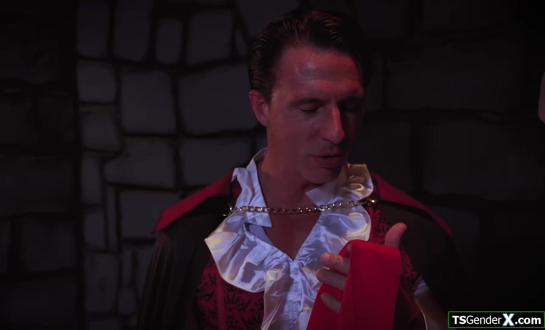 I hope my big trans cock will distract Dracula from feasting