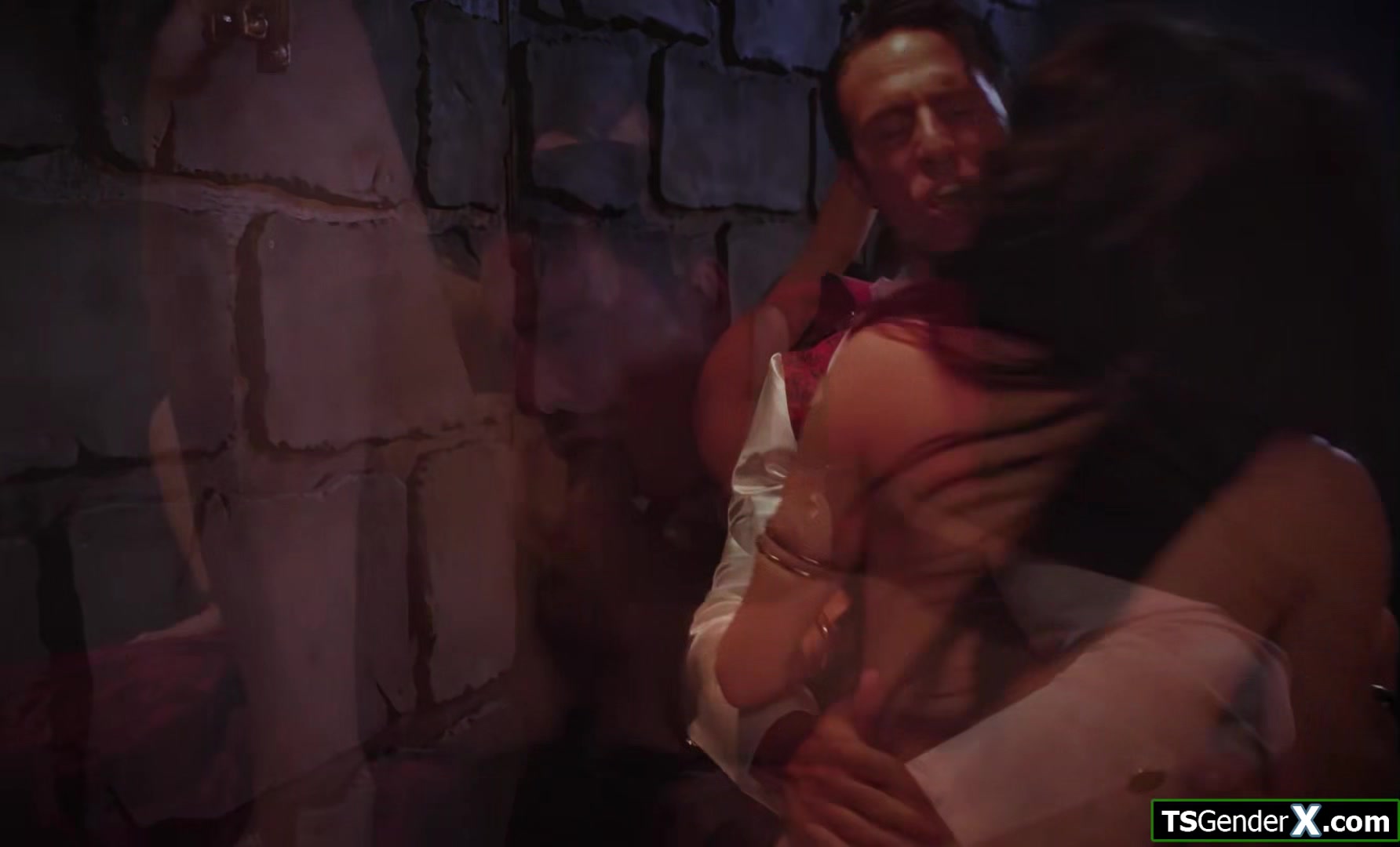 I hope my big trans cock will distract Dracula from feasting