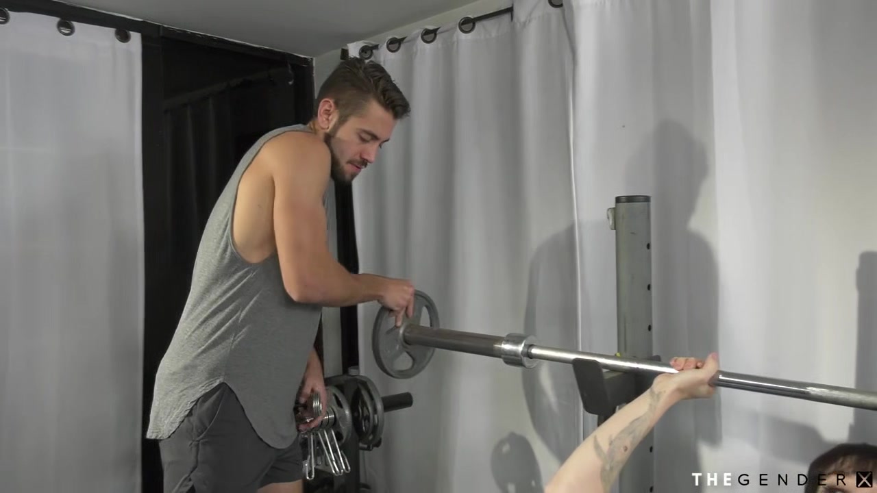 Bigboobed tattoo ts deepthroats gym trainer before breeded
