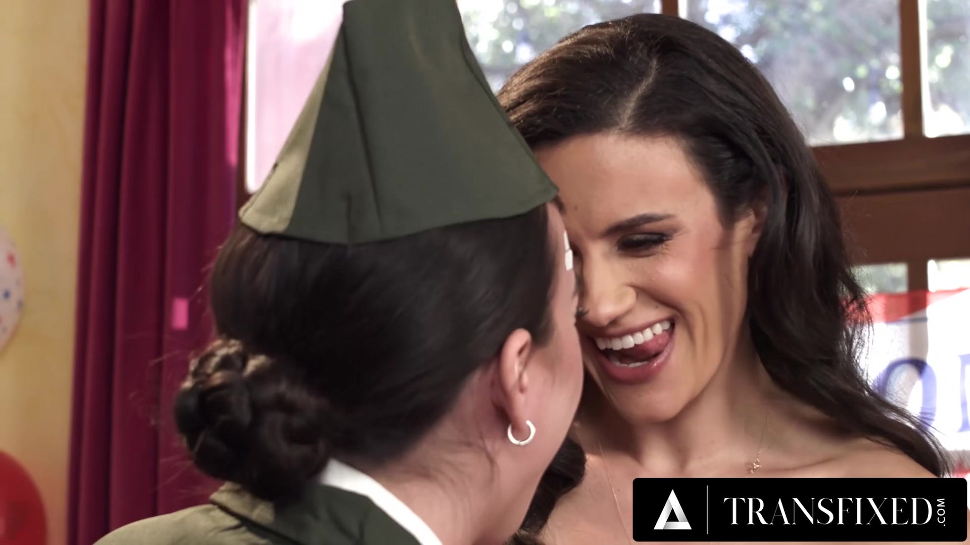 TRANSFIXED - Trans Military Babe Kasey Kei Bangs Her Hot Wife Penny Barber