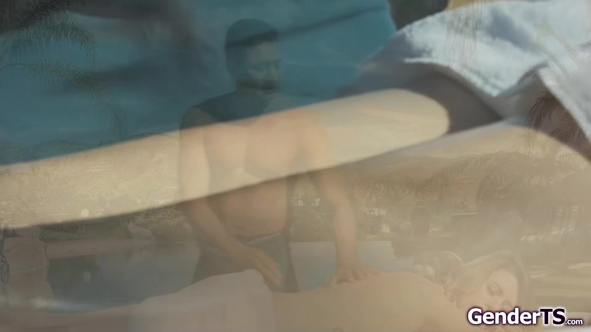 That outdoor massage got my big shemale dick hard and ready